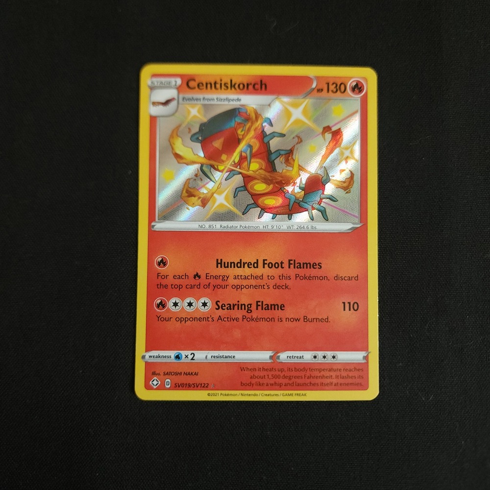 Pokemon Centiskorch Trading Card Shiny Vault SV019/SV122 Holo Rare Shining Fates